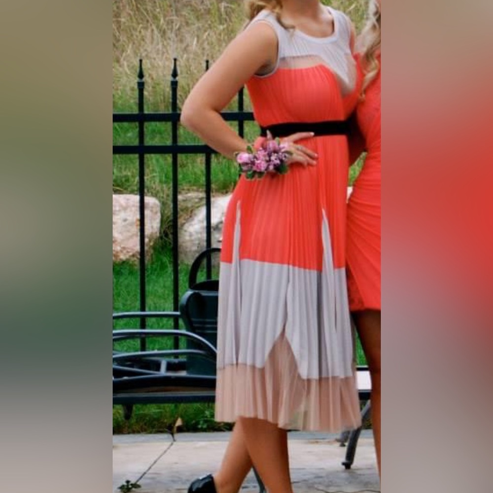 Perfect condition BCBG pleated midi dress